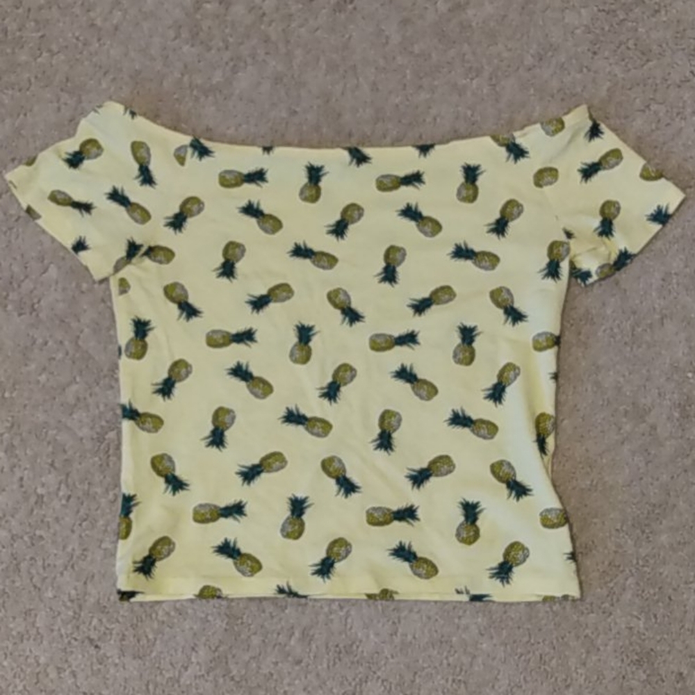Yellow crop top